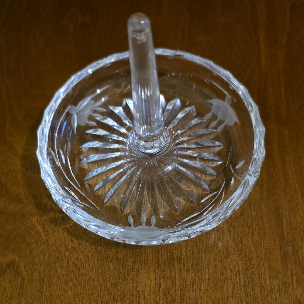 Vintage Crystal Ring Stand